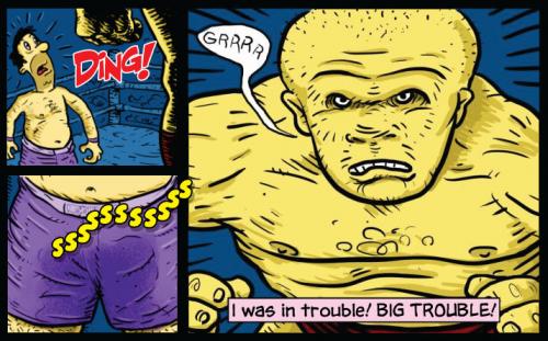 Cartoon: Big Trouble! (medium) by monsterzero tagged humor,sports,urine