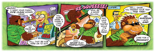 Cartoon: Get Serious! (medium) by monsterzero tagged comix,monkeys,pot