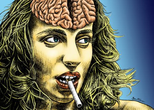 Cartoon: Ejenia Spasskaja (medium) by BenHeine tagged ejenia,spasskaja,minificus,portrait,friend,painter,photographer,brain,russia,woman,cigaret,surrealistic,love,passion,femme,clever,intelligence,light,consume,cerveau,cervelle,detail,precision,meticulous,sweet,pretty,jolie,