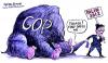 Cartoon: Palin and GOP (small) by Christo Komarnitski tagged usa,gop,sarah,palin,president,elections