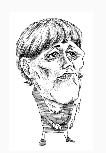 Cartoon: Angela Merkel (medium) by Fredy tagged angela,markel,germany,deutschland