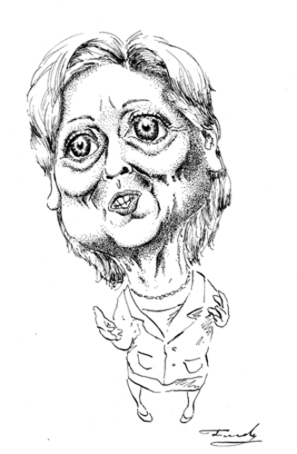 Cartoon: Hillary Clinton (medium) by Fredy tagged hillary,clinton,us,american