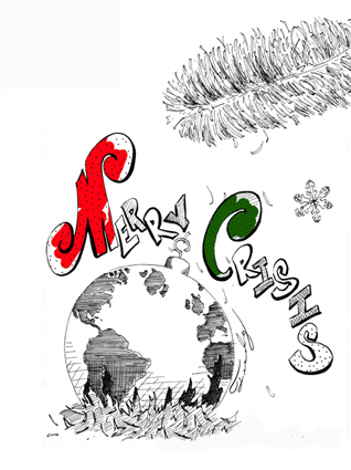 Cartoon: MERRY CRISIS (medium) by Fredy tagged christmas,crisis