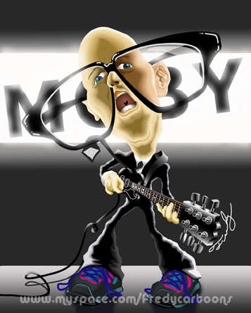 Cartoon: Moby (medium) by Fredy tagged electronic,music,trance