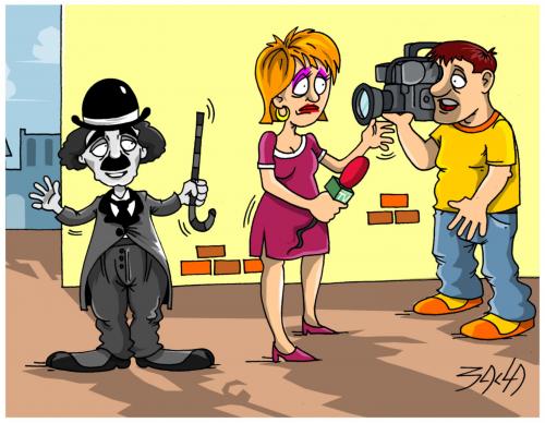 Cartoon: a difficult person (medium) by bacsa tagged silent