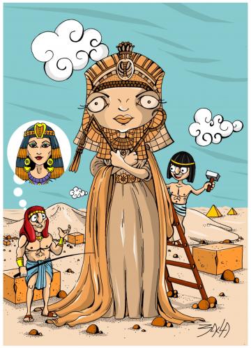 Cartoon: Cleopatra (medium) by bacsa tagged cleopatra