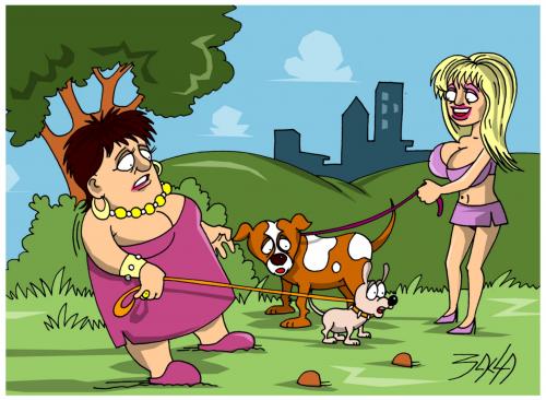 Cartoon: dogs (medium) by bacsa tagged dogs