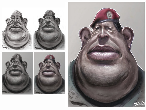 Cartoon: Hugo Chavez (medium) by bacsa tagged chavez