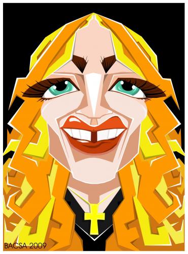 Cartoon: Madonna (medium) by bacsa tagged madonna
