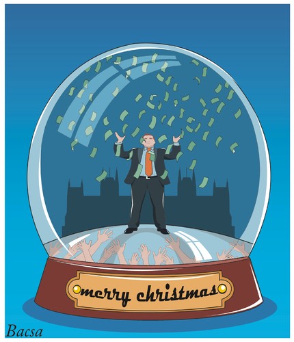 Cartoon: Merry Christmas (medium) by bacsa tagged merry,christmas