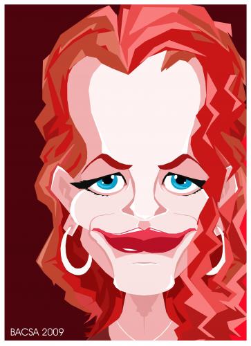 Cartoon: Nicole Kidman (medium) by bacsa tagged nicole,kidman
