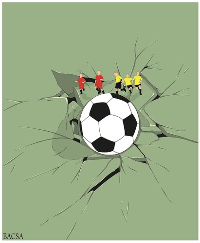 Cartoon: Soccer (medium) by bacsa tagged soccer
