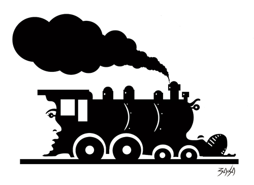 Cartoon: train (medium) by bacsa tagged train