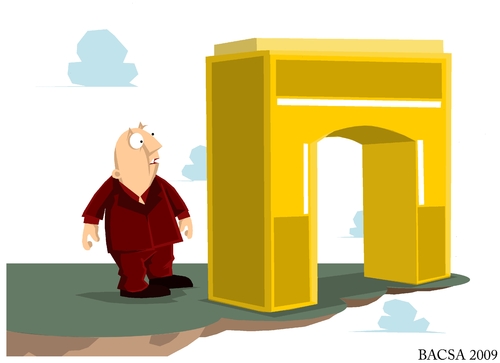 Cartoon: Triumphal Arch (medium) by bacsa tagged triumphal,arch