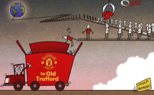 Cartoon: 659 million cant be wrong (medium) by omomani tagged ferguson,manchester,united