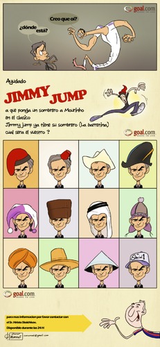 Cartoon: Jimmy Jump (medium) by omomani tagged jimmy,jump,mourinho,barcelona,ronaldo,real,madrid,clasico