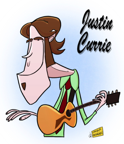 Cartoon: Justin Currie caricature (medium) by omomani tagged music,currie,justin,amitri,del,caricature