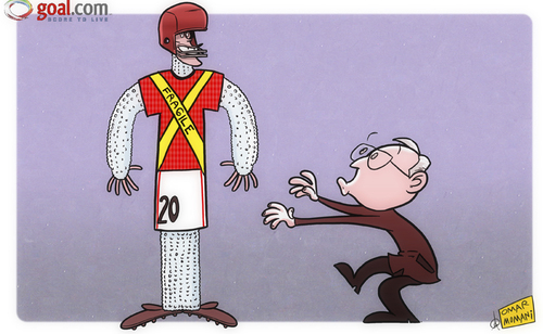 Cartoon: Manchester United wrap RVP (medium) by omomani tagged manchester,ferguson,united,van,persie