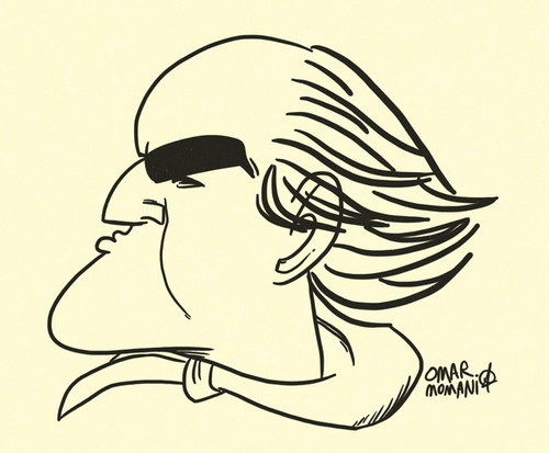 Cartoon: Marlon Brando Caricature (medium) by omomani tagged marlon,brandi,hollywood,caricature,the,missouri,breaks