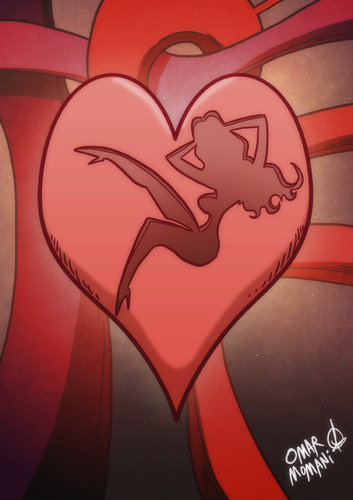 Cartoon: Shape of the hole inside heart (medium) by omomani tagged heart