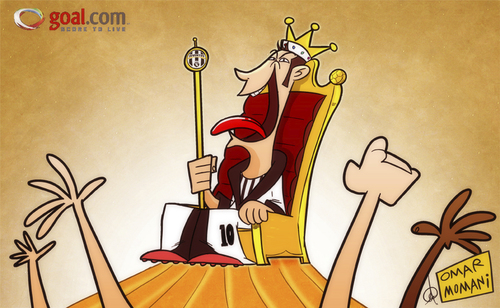 Cartoon: the King of Turin (medium) by omomani tagged del,piero,italy,juventus,serie