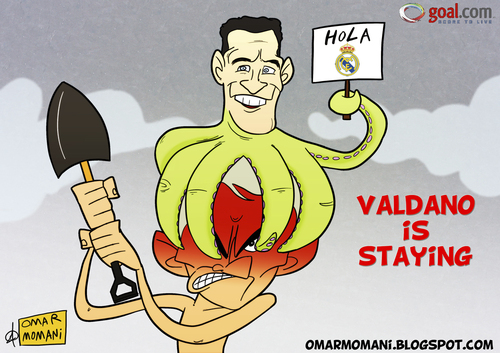 Cartoon: Valdano is Staying (medium) by omomani tagged valdano,mourinho,madrid,real