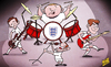 Cartoon: A tribute to England 2014 (small) by omomani tagged england,jack,wilshere,lampard,rooney,steven,gerrard,world,cup,2014