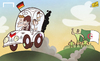 Cartoon: Germany escapes from Algeria (small) by omomani tagged algeria germany joachim low ozil philipp lahm thomas muller world cup 2014