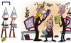Cartoon: Klopp Wenger and Benitez (small) by omomani tagged arsenal,champions,league,dortmund,jurgen,klopp,marseille,napoli,rafael,benitez,wenger