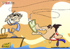 Cartoon: Mancini fishing Aguero (small) by omomani tagged roberto,mancini,aguero,manchester,city,atletico,madrid,italy,argentina,england,spain,la,liga,premier,league