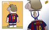 Cartoon: Messi in disguise Hazard (small) by omomani tagged hazard,messi