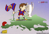 Cartoon: Messi the conquerer (small) by omomani tagged messi barcelona la liga champions league spain argentina
