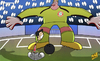 Cartoon: Miss it Ozil (small) by omomani tagged arsenal,bayern,munich,champions,league,neuer,ozil