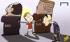 Cartoon: Pochettino and the Spurs (small) by omomani tagged daniel,levy,mauricio,pochettino,rafael,benitez,tottenham,van,gaal