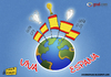 Cartoon: VIVA ESPANA (small) by omomani tagged spain espana world cup euro champions league europe football soccer
