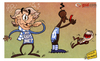 Cartoon: Why always me? Mancini ponders (small) by omomani tagged balotelli,england,ferguson,manchester,city,mancini,premier,league