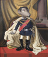 Cartoon: Ludwig II (small) by Uschi Heusel tagged könig ludwig ratte krone gemälde mantel