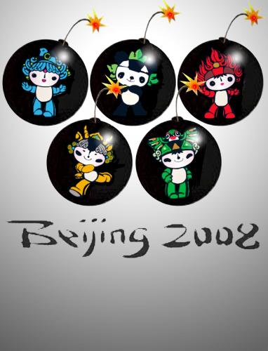 Cartoon: Beijing 2008 characters (medium) by willemrasingart tagged olympic,games