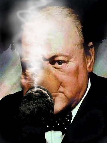 Cartoon: Winston Churchill! (medium) by willemrasingart tagged great,personalities