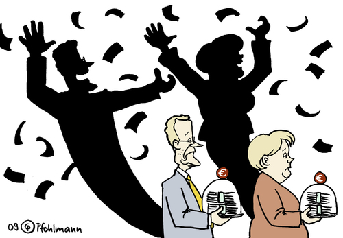 Cartoon: Der Schattenhaushalt (medium) by Pfohlmann tagged schattenhaushalt,schwarz,gelb,koalition,merkel,bundeskanzlerin,westerwelle,fdp,union,koalitionsverhandlungen,sozialversicherung,schulden,staatsverschuldung,geld,schattenhaushalt,schwarz,gelb,koalition,angela merkel,guido westerwelle,bundeskanzlerin,bundeskanzler,fdp,union,koalitionsverhandlungen,sozialversicherung,schulden,angela,merkel,guido,westerwelle