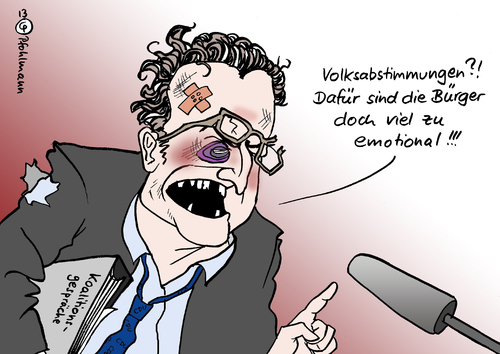 Cartoon: Emotionale Bürger (medium) by Pfohlmann tagged karikatur,cartoon,color,farbe,2013,volksabstimmung,volksabstimmungen,bundestagswahl,große,koalition,koalitionsverhandlungen,koalitionsgespräche,demokratie,cdu,union,krings,emotional,emotionen,streit,karikatur,cartoon,color,farbe,2013,volksabstimmung,volksabstimmungen,bundestagswahl,große,koalition,koalitionsverhandlungen,koalitionsgespräche,demokratie,cdu,union,krings,emotional,emotionen,streit