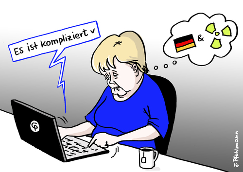 Cartoon: Es ist kompliziert (medium) by Pfohlmann tagged karikatur,cartoon,2016,color,farbe,deutschland,atomausstieg,eu,bundesregierung,regierung,kanzlerin,bundeskanzlerin,merkel,energiewende,förderung,beziehung,verhältnis,facebook,kompliziert,beziehungsstatus,status,atomenergie,atomkraftwerke,akw,karikatur,cartoon,2016,color,farbe,deutschland,atomausstieg,eu,bundesregierung,regierung,kanzlerin,bundeskanzlerin,merkel,energiewende,förderung,beziehung,verhältnis,facebook,kompliziert,beziehungsstatus,status,atomenergie,atomkraftwerke,akw