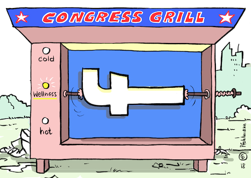 Cartoon: Facebook grillen (medium) by Pfohlmann tagged karikatur,cartoon,color,farbe,2018,usa,global,facebook,zuckerberg,grill,grillen,grillbude,senatoren,geschäftsmodell,regulierung,vorladung,einladung,kongress,befragung,aufklärung,datenskandal,cambridge,analytica,nutzer,user,image,vertrauensverlust,account,abwanderung,versprechen,algorithmus,brexit,trump,wahlkampf,beeinflussung,manipulation,arroganz,internet,konzern,wertverlust,datenmissbrauch,datenschutz,reue,entschuldigung,wellness,karikatur,cartoon,color,farbe,2018,usa,global,facebook,zuckerberg,grill,grillen,grillbude,senatoren,geschäftsmodell,regulierung,vorladung,einladung,kongress,befragung,aufklärung,datenskandal,cambridge,analytica,nutzer,user,image,vertrauensverlust,account,abwanderung,versprechen,algorithmus,brexit,trump,wahlkampf,beeinflussung,manipulation,arroganz,internet,konzern,wertverlust,datenmissbrauch,datenschutz,reue,entschuldigung,wellness