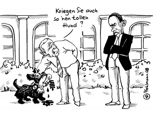 Cartoon: First Dog (medium) by Pfohlmann tagged hund,dog,barney,bush,obama,usa,us,präsident,weißes,haus,friedenstaube,barack obama,usa,amerika,präsident,präsidentschaft,weiße haus,nachfolger,amtszeit,george bush,friedenstaube,barney,hund,hunde,tiere,haustier,frieden,barack,obama,weiße,haus,george,bush