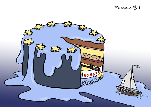 Cartoon: Fluchttorte (medium) by Pfohlmann tagged karikatur,cartoon,color,farbe,2013,eu,europa,abschottung,torte,kuchen,italien,lampedusa,flüchtlinge,einwanderung,migration,tod,bootsflüchtlinge,unglück,hand,ertrunken,mittelmeer,insel,flüchtlingsdrama,boot,reichtum,wohlstand,frontex,karikatur,cartoon,color,farbe,2013,eu,europa,abschottung,torte,kuchen,italien,lampedusa,flüchtlinge,einwanderung,migration,tod,bootsflüchtlinge,unglück,hand,ertrunken,mittelmeer,insel,flüchtlingsdrama,boot,reichtum,wohlstand,frontex