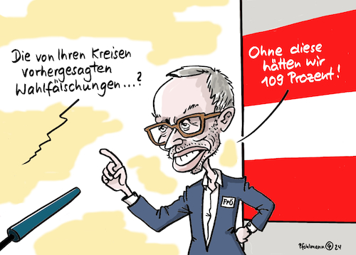 Cartoon: Kickl 109 (medium) by Pfohlmann tagged fpö,österreich,wahlen,wahlsieger,kickl,wahlfälschungen,rechts,rechtspopulismus,verschwörung,briefwahl,mathematik,interview,fpö,österreich,wahlen,wahlsieger,kickl,wahlfälschungen,rechts,rechtspopulismus,verschwörung,briefwahl,mathematik,interview