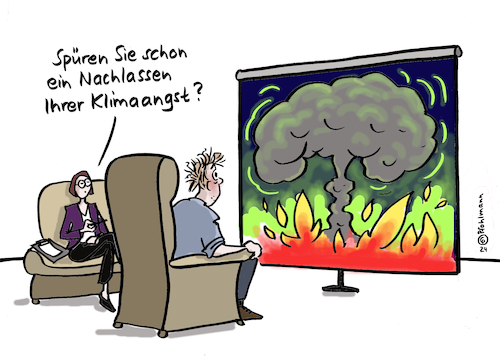 Cartoon: Klimaangst-Therapie (medium) by Pfohlmann tagged psychologie,therapie,psychiater,psyche,seele,angst,klimaangst,atomschlag,atompilz,atomkrieg,atombombe,therapeut,therapeutin,behandlung,krieg,weltkrieg,apokalypse,psychologie,therapie,psychiater,psyche,seele,angst,klimaangst,atomschlag,atompilz,atomkrieg,atombombe,therapeut,therapeutin,behandlung,krieg,weltkrieg,apokalypse