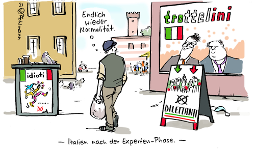 Cartoon: Nach den Experten (medium) by Pfohlmann tagged italien,experten,regierung,normalität,pandemie,dummheit,dumm,italien,experten,regierung,normalität,pandemie,dummheit,dumm