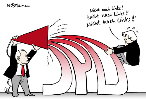 Cartoon: Nicht nach links! (medium) by Pfohlmann tagged linke,linkspartei,flügel,spd,lafontaine,steinmeier,linksruck,staubsauger,linke,linkspartei,flügel,spd,lafontaine,steinmeier,linksruck,staubsauger