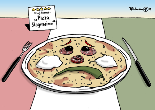 Cartoon: Pizza stagnazione (medium) by Pfohlmann tagged karikatur,cartoon,color,farbe,2013,italien,wahlen,stagnation,stagnazione,pizza,sterne,stelle,fünf,grillo,blockade,regierungsbildung,patt,gleichstand,senat,parlament,karikatur,cartoon,color,farbe,2013,italien,wahlen,stagnation,stagnazione,pizza,sterne,stelle,fünf,grillo,blockade,regierungsbildung,patt,gleichstand,senat,parlament